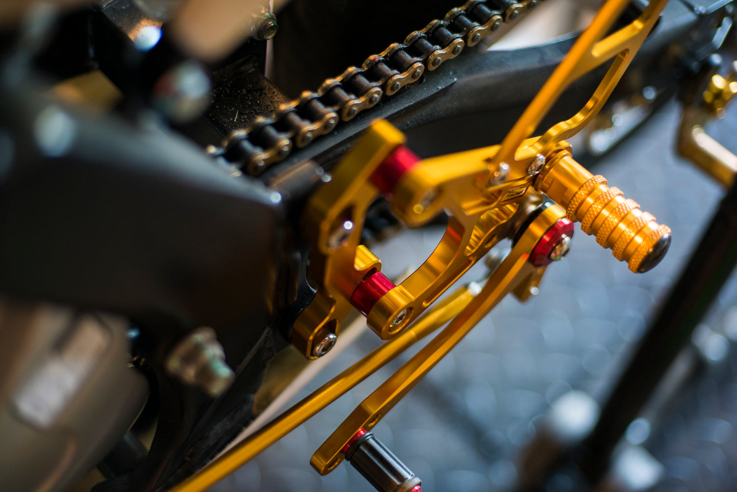 Full-Rev adjustable rearsets for 2012+ MiniGP