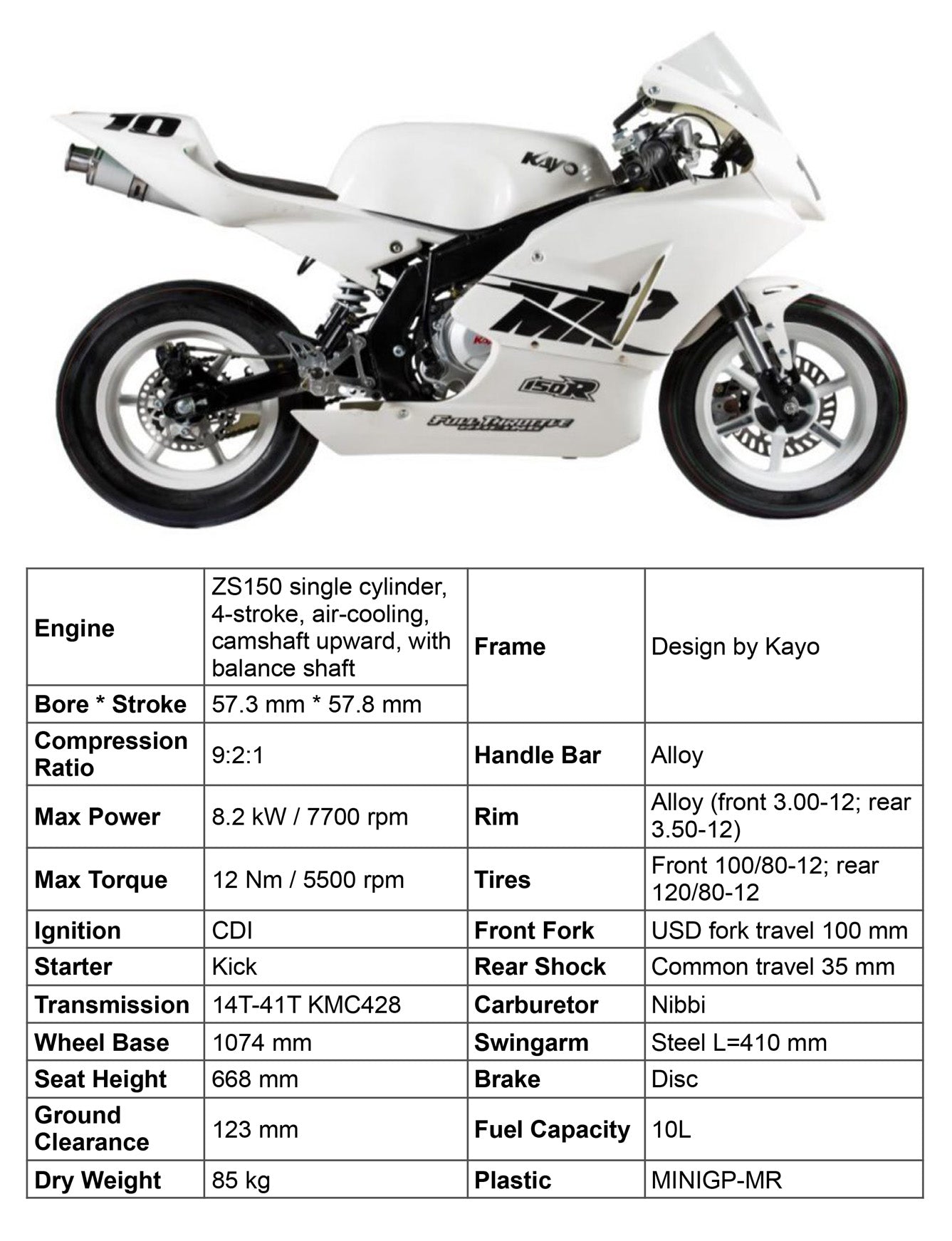 Kayo MR150 MiniGP (Crated)